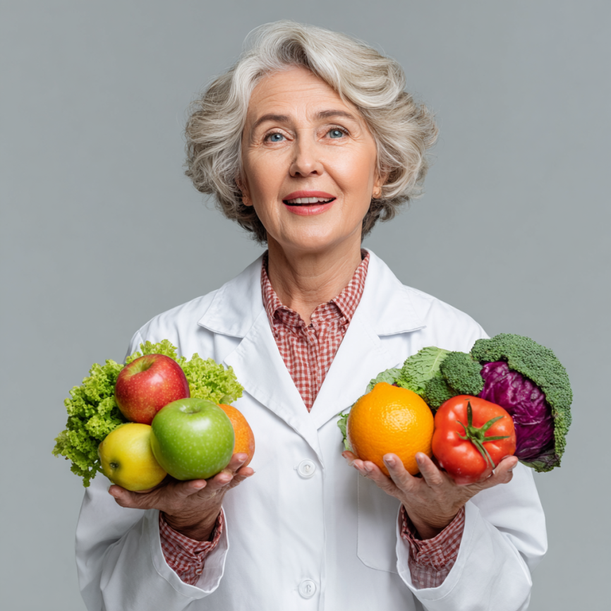 Група людей старшого віку обговорює здорове харчування